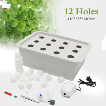 12/2 Holes Garden Plant Site Hydroponic Garden Pots Planters System Indoor Cabinet Box Grow Kit Bubble Nursery Pots