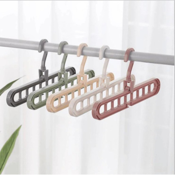 360°Rotate Anti-skid Folding Hanger Durable 9-Hole Hook Hanger Storage Multi-function Folding Magic Hanger Wardrobe Drying Tool