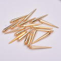 5x35mm Big Gold Cone Rivet Hanging Plastic Spikes Pendant Rhinestones Rivet Punk Studs and Spikes Earring Charms for Necklace