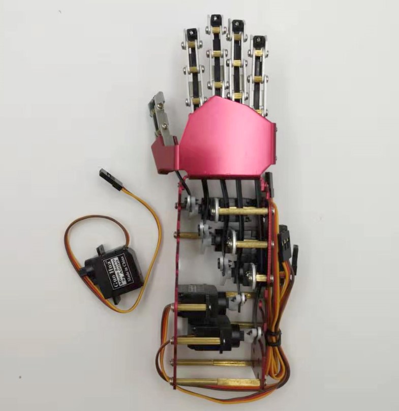 5DOF Robot Hand/Five Fingers/Red/Metal Manipulator Arm/Mini Bionic Gripper DIY