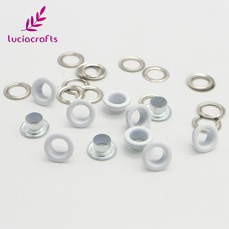 Lucia crafts 50set 10.5*6.5*5mm Metal Eyelet Scrapbooking Crafts DIY Embellishment Garment doll eyelets Accessories G1301