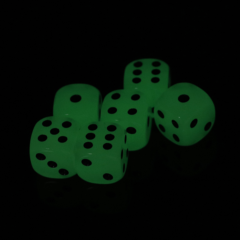 Glow in the Dark Dice Cubes 6 Side 16mm Night Light luminous Toy Fun Board Game Night Bar KTV Entertainment Game Dice