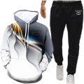 Autumn 2020 new men's suit sportswear 2-piece Hoodie + pants jogging fitness sportswear Pullover Sweatshirt set