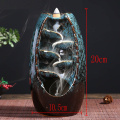 Mountain River Handicraft Incense Holder Ceramic Backflow Waterfall Smoke Incense Burner Censer Holder Christmas Gift Home Decor