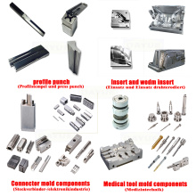 Mould components wedm inserts and contour punches
