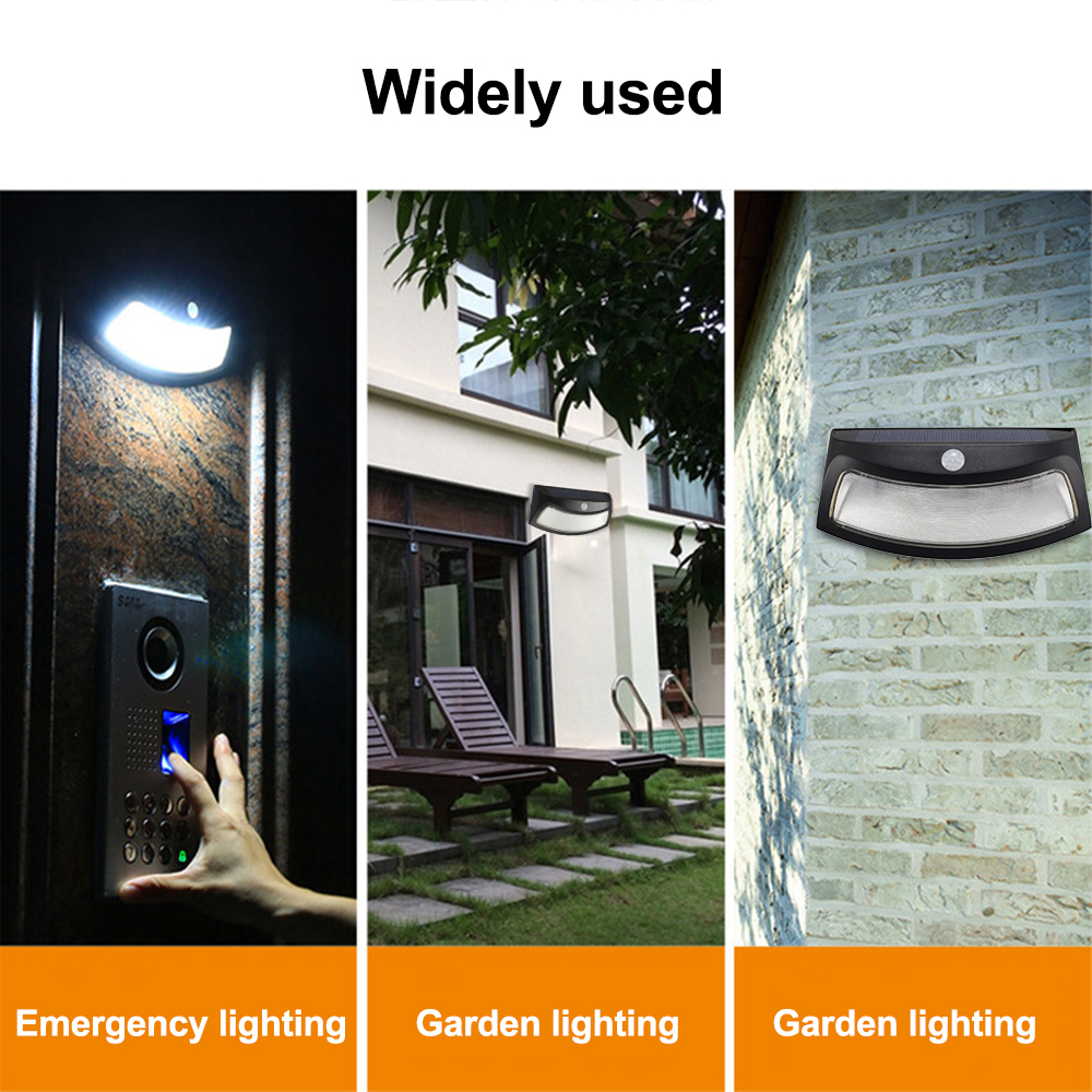 Solar Power Copper Led Light Outdoor Garden Security Light with PIR Motion Sensor Waterproof Pathway Lamps for Stairs Patio Wall