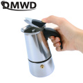 DMWD 2/4/6/9 Cups Stainless Steel Moka Latte Espresso Percolator Stovetop Coffee Maker Pot Coffee Kettles Cafetiere Kitchen Tool