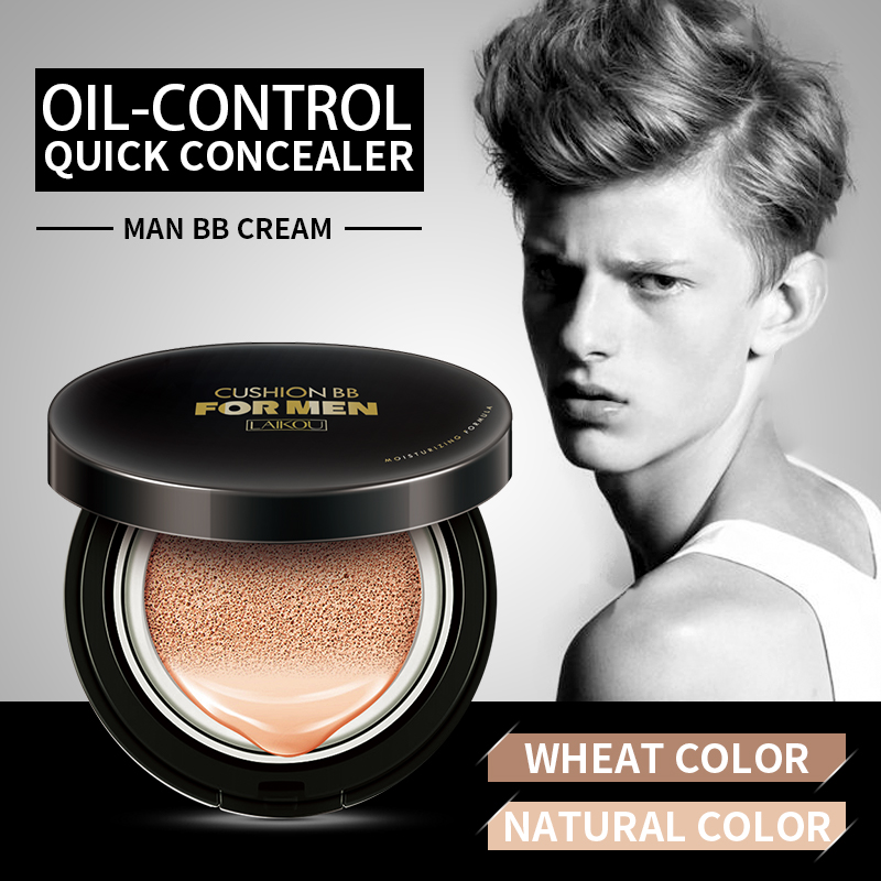 Pro Men Air Cushion With Replace Cream Oil Control Concealer Moisturizing Foundation Makeup Bare Natural Man Face Care BB Cream