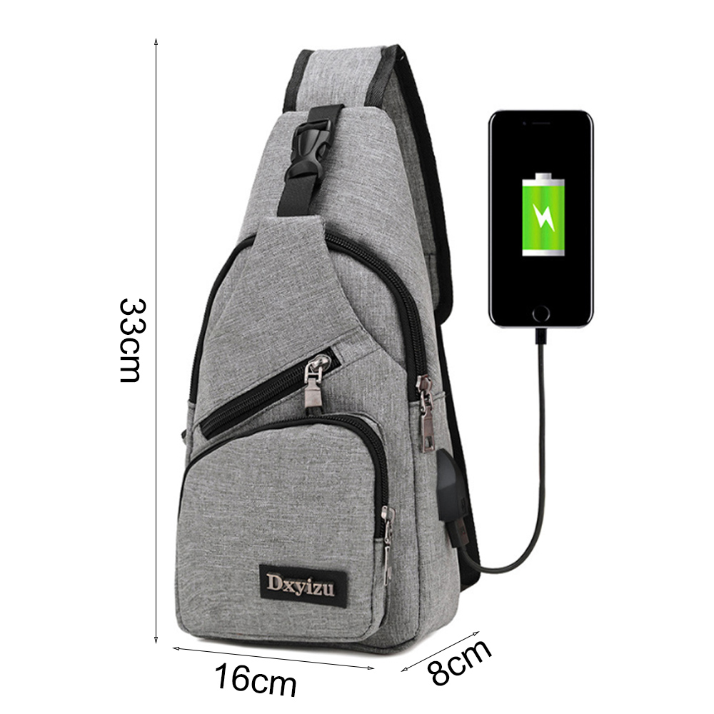 Male Shoulder Bags USB Charging Crossbody Bags Men Anti Theft Chest Bag School Summer Short Trip Messengers Bag 2019 New Arrival