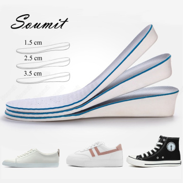 Memory Foam Height Increase Insoles for Women Men Sneakers Invisible Comfortable Inserts Heighten Cushion Taller Sole Shoes Pads