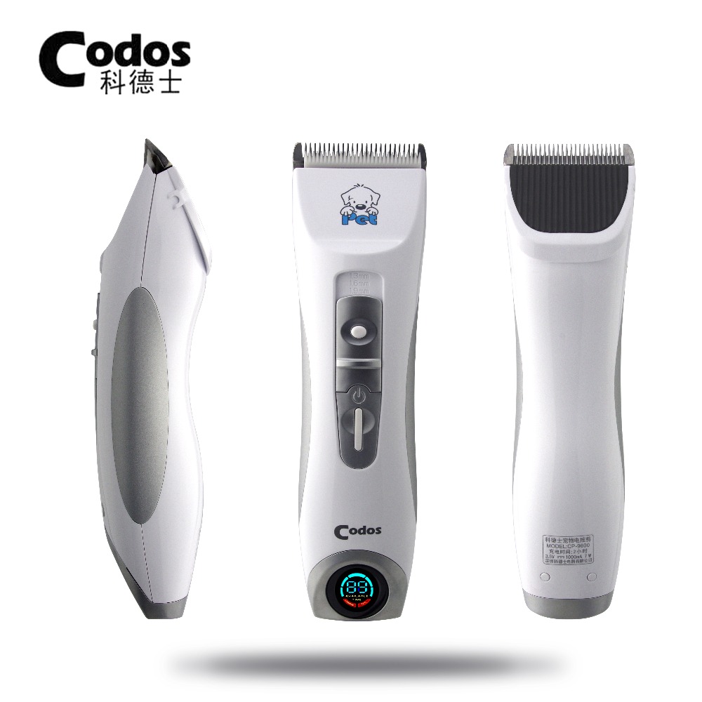 Professional CP9600 Pet Electric Shaver LCD Display Dog Trimmer Grooming Haircut Machine Silver Rechargeable Dog Clipper