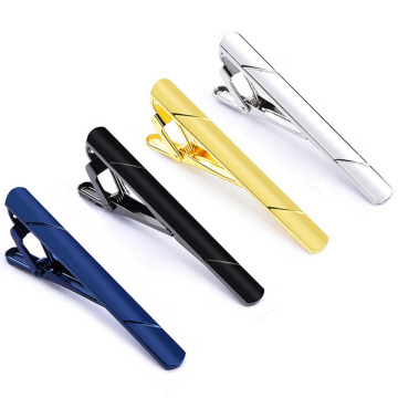 Men Stainless Steel Tie Clip Necktie Bar Clasp Clamp Pin Gold Black Cufflinks Tie Accessories