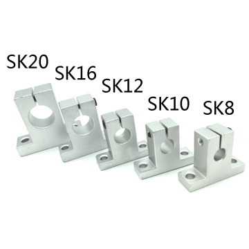 4pcs SK8 8mm SK10 10mm SK12 12mm SK16 16mm SK20 20mm Shaft Support Linear Shaft Support Linear Rod CNC Router