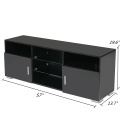 57 Inch High Capacity TV Stands Cabinet with LED Light TV Unit Home Furnishings TV Stand Living Room Furniture US Shipping