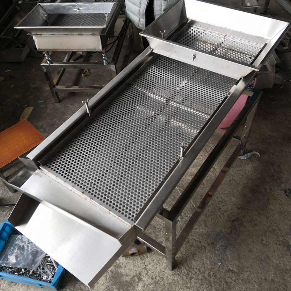 220V 110V Electric Linear Vibration Sieve Screen 100*40cm Stainless Steel Vibration Separator for Particle Screening and Grading