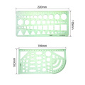 uxcell 4pcs Geometric Drawing Template Measuring Ruler 23cm 20cm 18cm for Engineering Art Design and Building Formwork