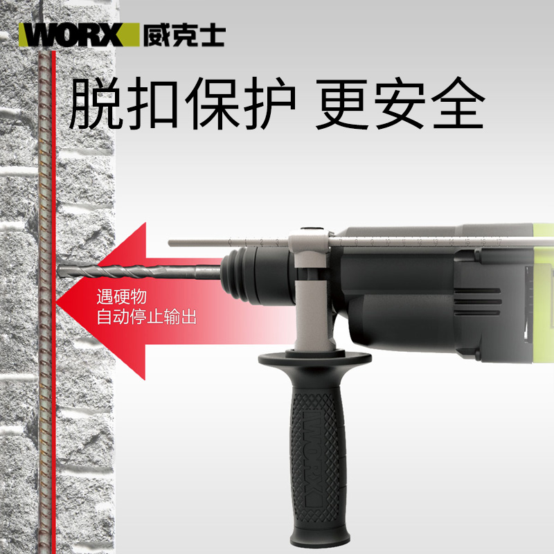 Power tool 800 watt professional square handle gun type electric hammer WU340F professional home improvement drilling