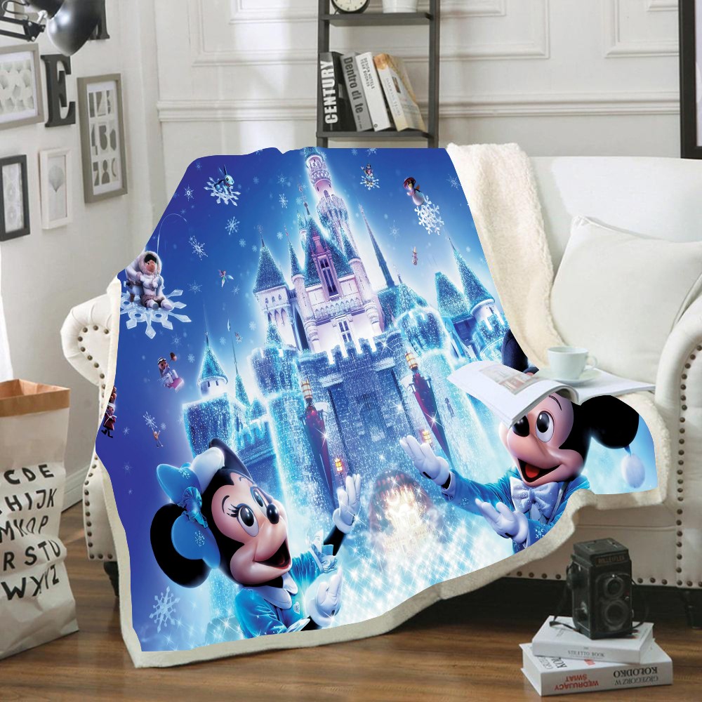 Disney Minnie Mickey Mosue Christmas Gifts Baby Plush Blanket Throw Sofa Bed Cover Single Twin Bedding for Boys Girls Children