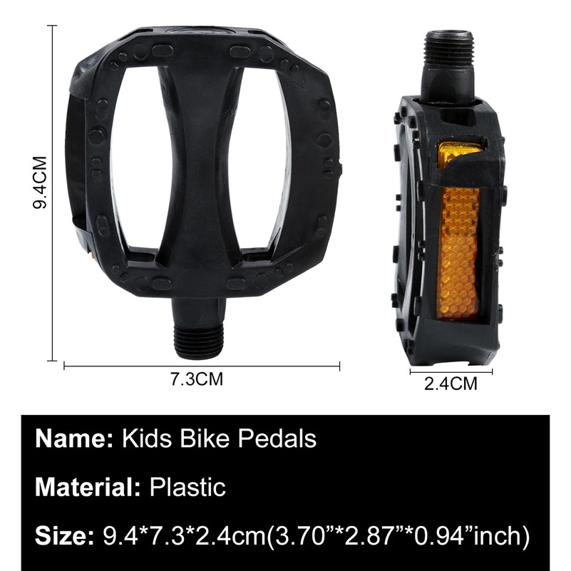 WEST BIKING Ultralight Kids Bicycle Pedals Anti-Slip Plastic Pedals With Safety Warning Reflector Children Cycling Pedals