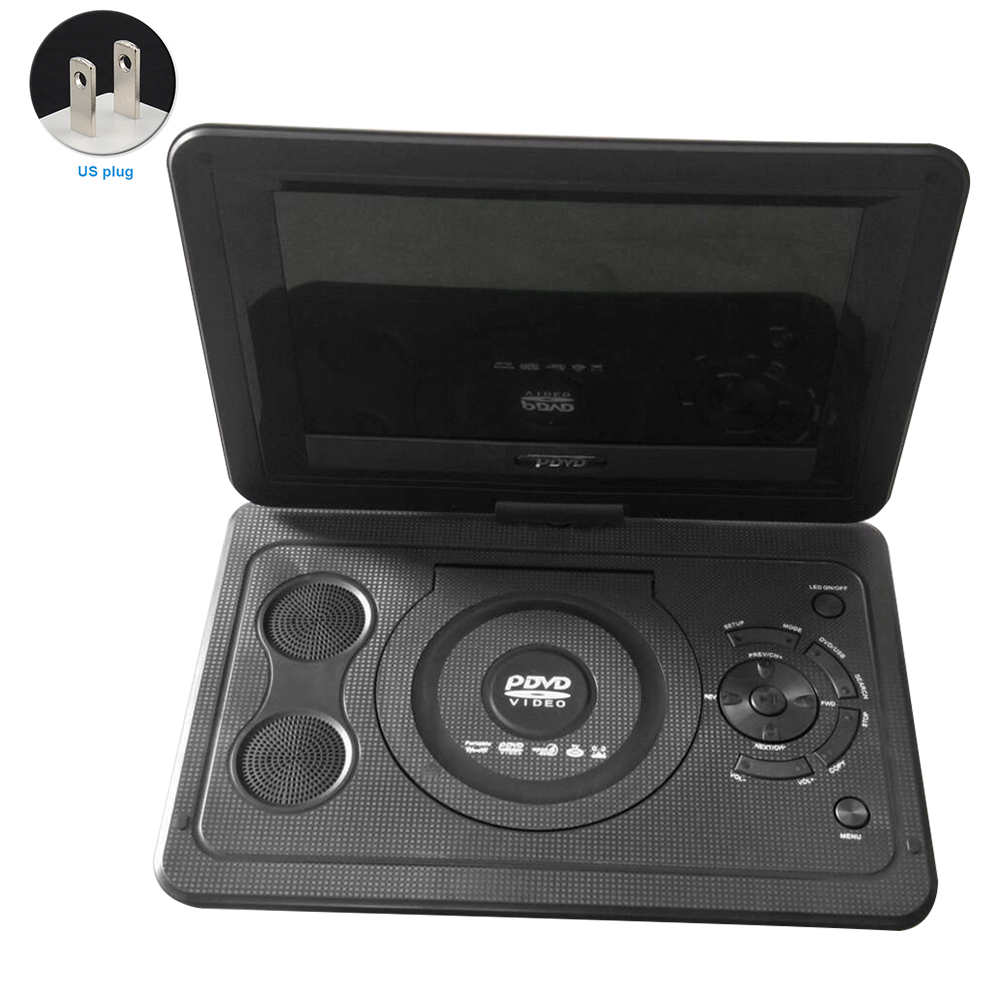 DVD Player Portable Rechargeable Battery HD 13.9inch TV Game CD Car Swivel Screen Outdoor LCD Mini Home USB