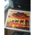 GATYZTORY DIY Painting By Numbers Elephants Animals Oil Painting HandPainted Drawing On Canvas Acrylic Painting Home Decor