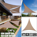 300D 3x3/4x4/5x5/6x6m 8 sizes Khaki Regular Triangle Shade Sail Waterproof Polyester awning Outdoor Sun Shelter garden Camping