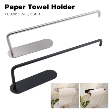 Shelf Round Tissue Hanging Under Cabinet Paper Towel Holder Self Adhesive Rack Toilet Kitchen Storage Durable Stainless Steel