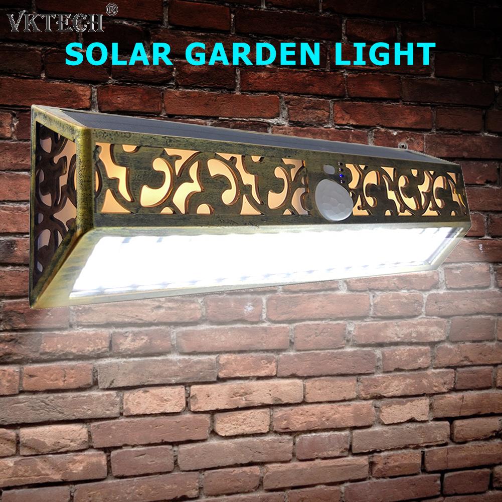 Retro Solar Induction Lamp Hollow-out Solar Wall Light Outdoor Patio Wall Decorative Lamps Sunlight Powered Garden Lamp