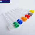 50pcs/lot 12*75mm High transparency plastic test tube with plug hard plastic tube polystyrene test tube