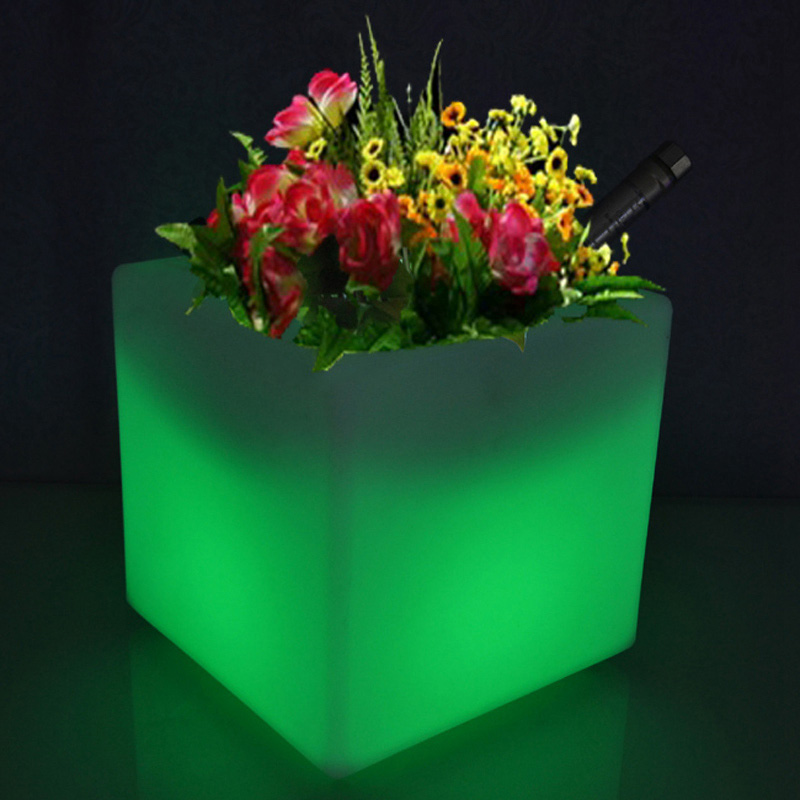 D30cm*H30cm LED Light Flowerpot Colors Changeable Luminous Flash Flower Pot Tray VASO Vase Indoor and Outdoor Free Shipping 1pc