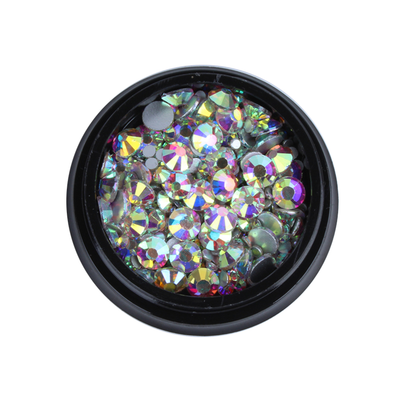1pack Mixed Size (SS4-SS20) Crystal Colorful Opal Nail Art Rhinestone Decorations Glitter Gems 3D Manicure Books Accessory