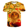 2020 Christmas T Shirts Kids Christmas Robot Tshirt Boys Girls Clothes 3D Printing Funny New Year Clothes Holiday Party Tee Tops