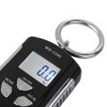 200kg 100g Mini Heavy Duty Electronic Digital Stainless Steel Hook Scale Fish Hanging Crane Scale LCD Loop Weight Balance
