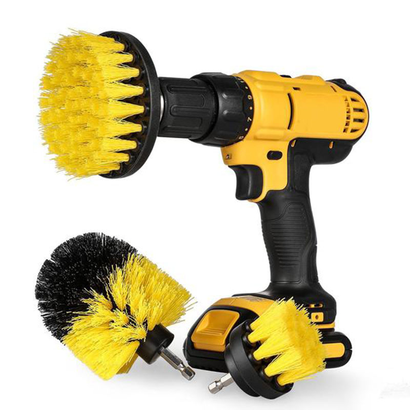 Cleaning Brushes 3X Drill Cleaning Brush Power Scrubber Stiff Scrub Brush Bit Pad Bathroom Tile Household Cleaning Tools