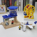 Loading crane for wooden Wharf Cargo Ship Scene Accessories Toy Wooden Airport Track Kindergarten Building Block