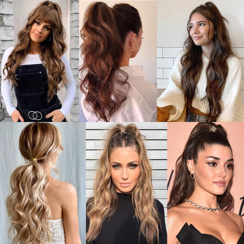 Alileader Special Offer Water Wave Hairpiece Wrap Around Synthetic Ponytail Extension Seamless Clip In Hair Extension Supplier, Supply Various Alileader Special Offer Water Wave Hairpiece Wrap Around Synthetic Ponytail Extension Seamless Clip In Hair Extension of High Quality