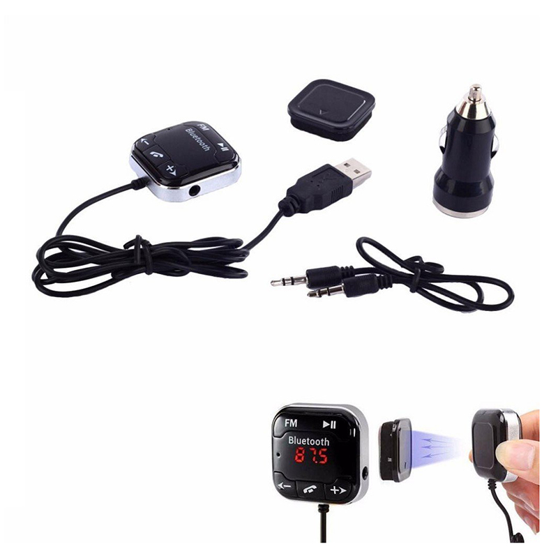 Car Wireless Bluetooth FM Transmitter Kit MP3 Player Remote Handsfree Black