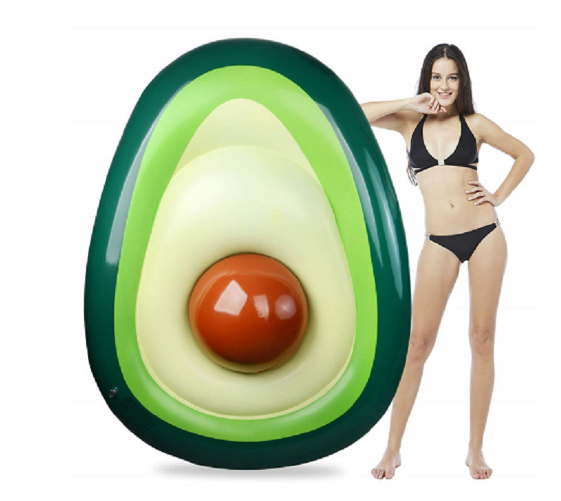 Inflatable Giant Fruit Avocado Pineapple Cherry Float For Adult Tube Circle Pool Party Toys Ride-On Air Mattress Swimming Ring
