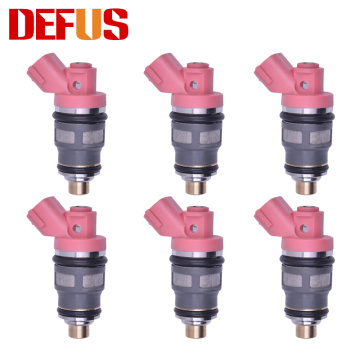 DEFUS 6X Fuel Injector 23250-46100 440cc for Aristo Supra Soarer 1JZ 2JZ-GTE Nozzle Injection Valve Fuel System Rail 23209-46100