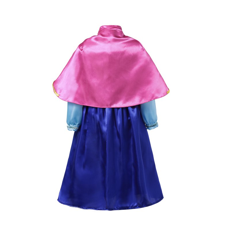 Girls Dress elsa costume anna elsa Dress princess for Kids dress for girls anna dress with cape Dress Costumes Cosplay