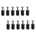 12 Pack Durable Metric Rubber Well Nuts Blind Fasteners Wellnuts Windscreen Windshield Bolts for Motorcycle Kayak Canoe Boat