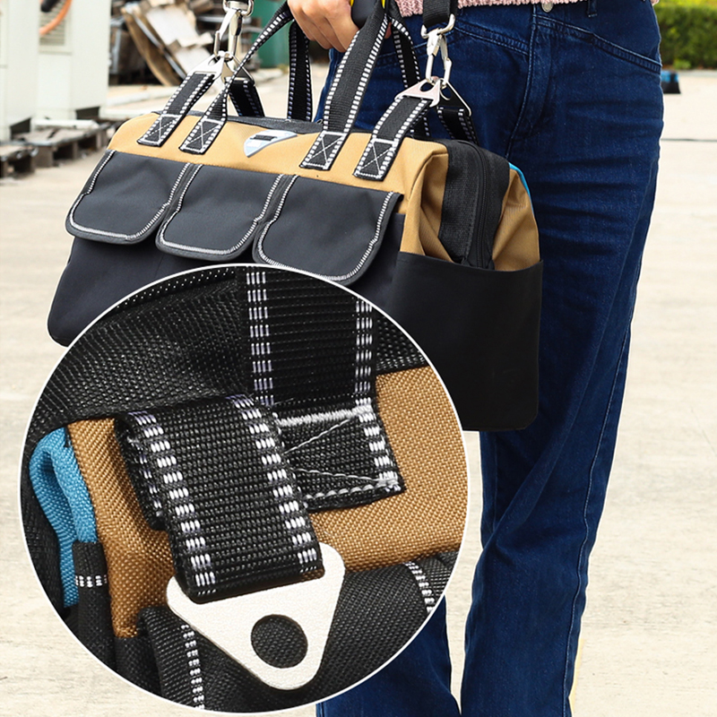 DTBD Upgrade Tool Bag Portable Electrician Bag Multifunction Repair Installation Canvas Large Thicken Tool Bag Work Pocket