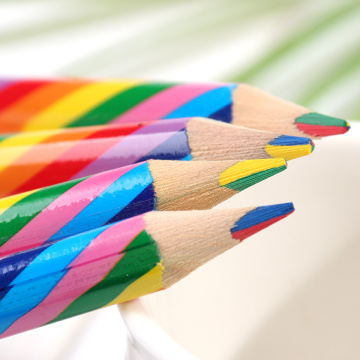4PCS/Pack Rainbow Color Pencil Set Diy School Supplies 4 Mixed Colors Professional Pencils For Kid Graffiti Drawing