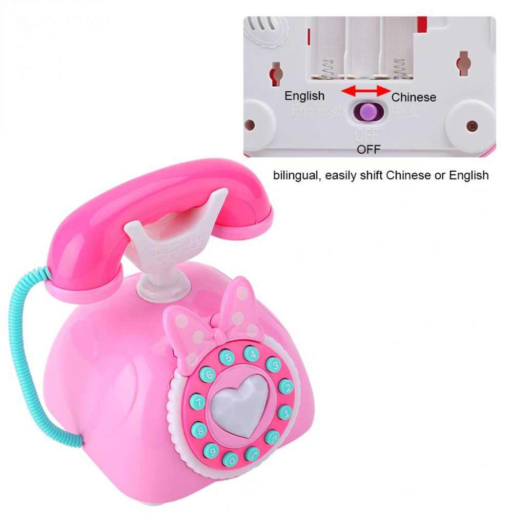 Kid Simulation Plastic Telephone Toy Children Educational Gift Kids Electric Music Phone Pretend Play Sound Learning Musical Toy