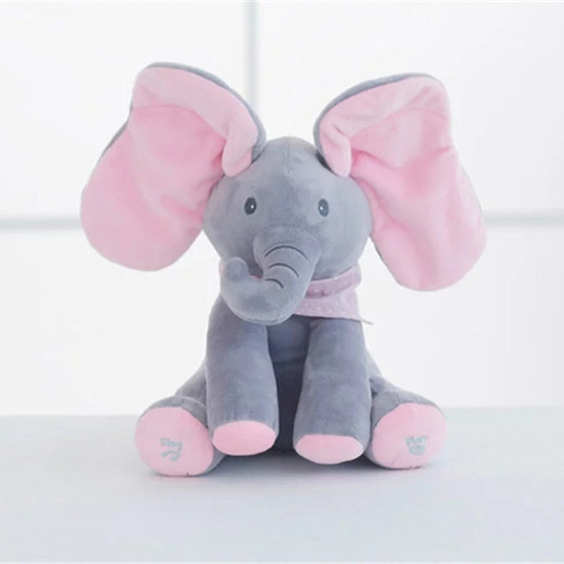 Baby Plush Stuffed Toys Plush Toys Animals Elephant Rabbit Soft Stuffed Animals Music Doll Children Girl Gifts Sleeping Toy 30cm