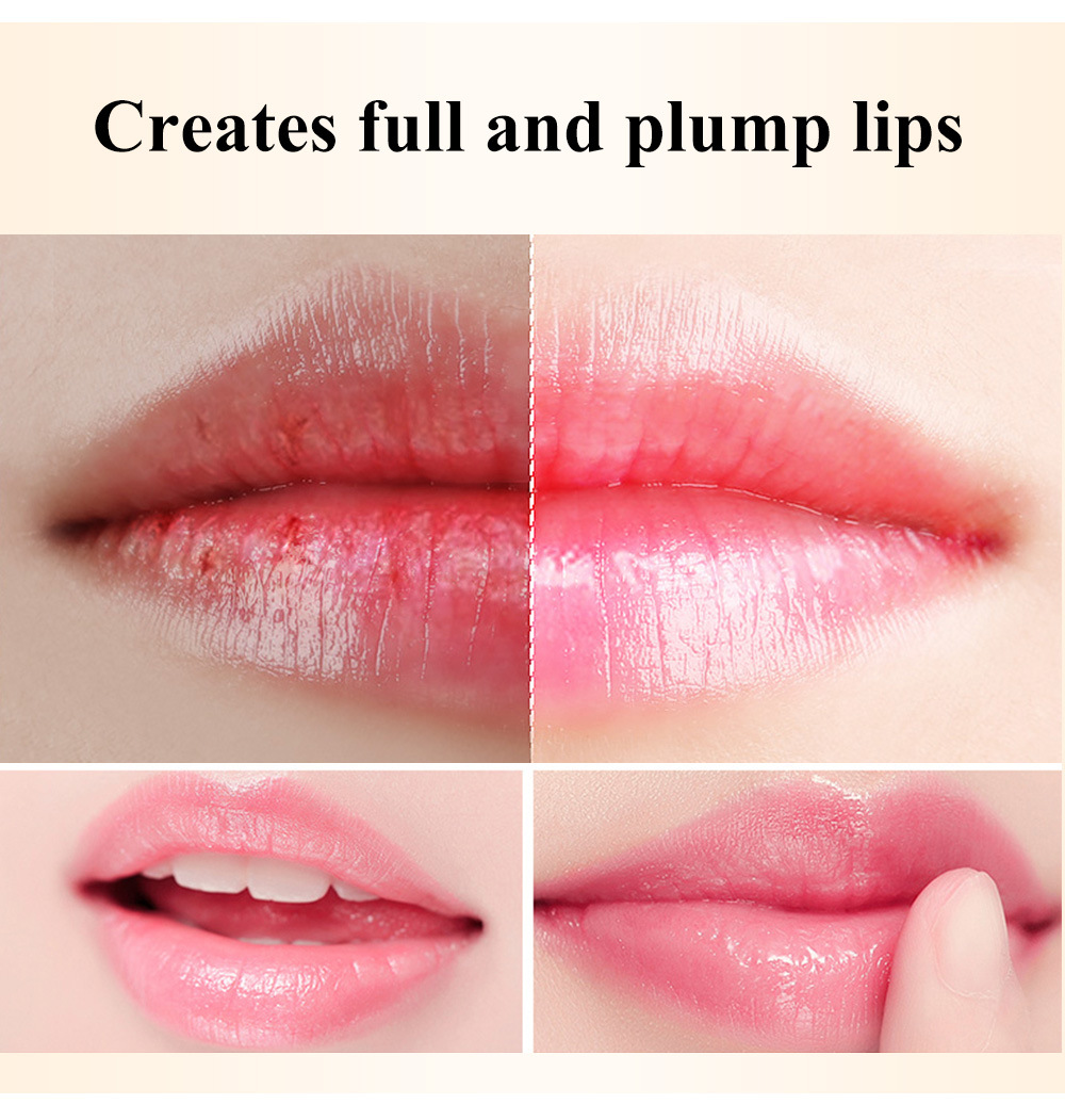 Transparent hyaluronic acid lip balm moisturizes to reduce fine lines, soothes dryness and protects lips TSLM1