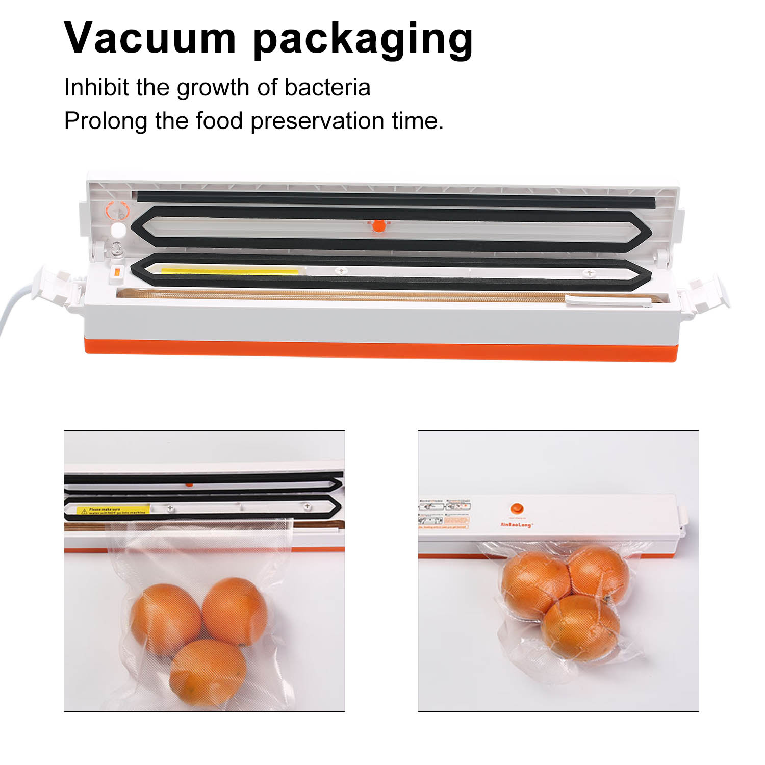 Vacuum Sealer Packaging Machine 220V/110V Household Food Vacuum Sealer Film Sealer Vacuum Packer with 15Pcs Bags