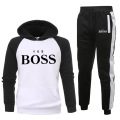 New Tracksuit Brand New Fashion Men Sportswear Yes Boss Print Men Hoodies Pullover Hip Hop Mens Patchwork Sweatshirts Clothing