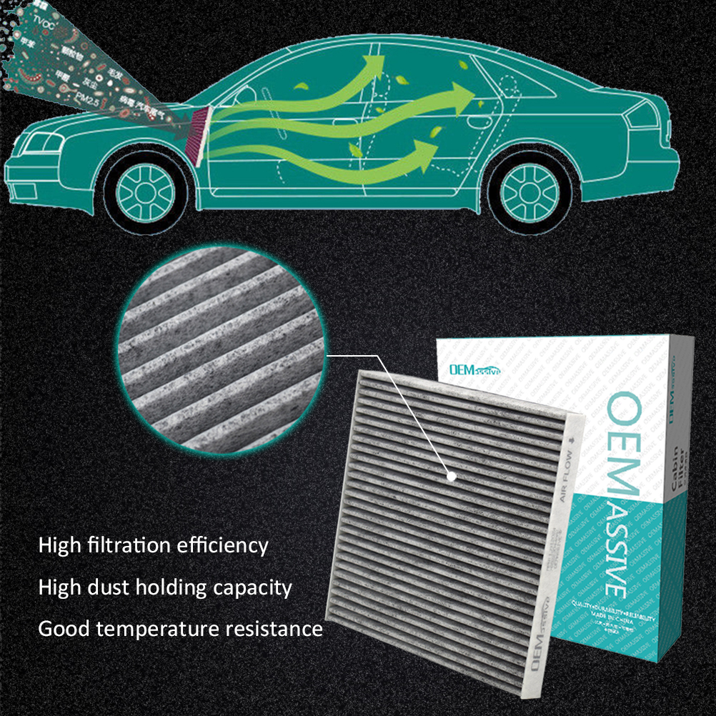 Car Activated Carbon Cabin Air Conditioning Filter For Jeep Cherokee KL 68223044AA K68223044AA 2014 2015 2016 2017 2018 2019