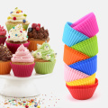 12 Pieces/Set Silicone Cupcake Cups Home Kitchen Cooking Tools Random Color Round Shape Silicone Cake Baking Molds Cake Mold
